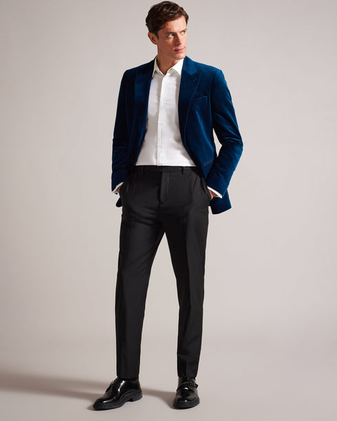 EDWARDJ-Jackets-Add a luxurious twist to your look with the EDWARDJ velvet blazer. Crafted from pure cotton, its slim fit and peaked lapels exude a refined yet bold style. Velvet blazer Peaked lapels Pure cotton Slim fit Button fastening Fully lined- Ted Baker Romania